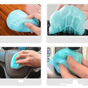 Spograde Car Clean Glue Air Conditioner Outlet Vent Dust Dirt Cleaner Tool Blue