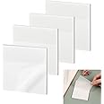 200 Pcs Transparent Sticky Notes, 3x3 Self-Adhesive Clear See Though Sticky Notes, Waterproof Translucent Annotation Tabs for Notebook, Book