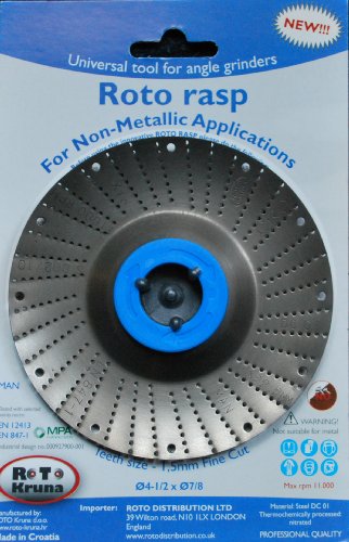 Rotoraspel Ø 115mm (Klinge 1,5 ; Fein) Schleifscheibe 115x22mm für Holz,Kunststoff,Gummi