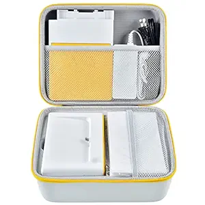 Case Compatible with Kodak Dock Plus or Kodak Dock Portable Instant Photo Printer, 4x6 Photo Paper/ Charger Cord Other Accessories Everything fits Great Inside - Black (White)