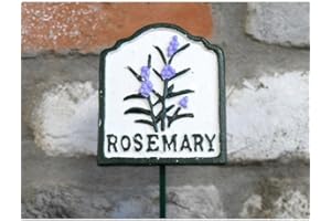 GIFTS DIRECT 2 U Metal Herb Markers Plants Labels Garden Sign Outdoor Herbs Tags Heavy Duty (Rosemary)