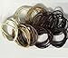 12 x Elastic Hair Bands / Bobbles by Lizzy® (Mix Brown (Thin))