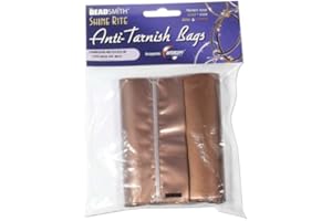 THE BEADSMITH Shine Rite Anti-Tarnish Self Sealing Plastic Bags 4 x 4 Inches (10 Bags)