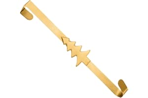 Baoblaze Gancio per Ghirlanda Natalizia per Porta 38 Cm, Appendiabiti Sopraporta, Ganci in Ferro per Adattarsi a Porte Standard in Vetro, Metallo O Legno, Finestre E Recinzioni, Oro