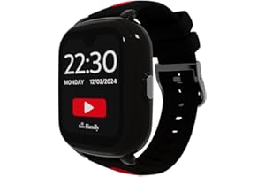 SACEFAMILY SaveFamily Iconic Plus 2 | Reloj Inteligente Niño con Localizador GPS, Llamada, Vídeo, IA, Botón SOS, Whatsapp, Spotify, Medidor de Temperatura | SIM Incluida - Modelo Streamer
