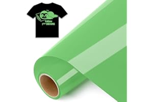 IModeur 8 Ft Rouleau Vinyle Thermocollant Vert - 30,5 x 244 cm flex thermocollant Vert pour Cricut Maker, Silhouette Cameo, vêtements, bonnets, pantalons, autres tissus