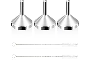3 Metal Trattar Och 2 Rengöringsborstar, Mini Tratt, Bärbar Tratt, Vätskedispenseringsverktyg, Hushållsapparater