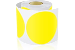 MEITAAT 200 unidades de pegatinas redondas grandes 90 mm autoadhesivas, etiquetas por código de color, pegatinas resistentes a la intemperie, color amarillo
