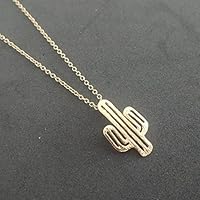 Selia minimalistische Kaktus Halskette Desert Mexican Style Kette gold Schmuck Damen Modeschmuck handgemacht Geschenk