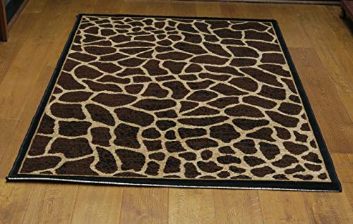 Aspect Animal Print out of Africa - Alfombra (Polipropileno, 115 x 160 cm), diseño de Jirafa, Color marrón