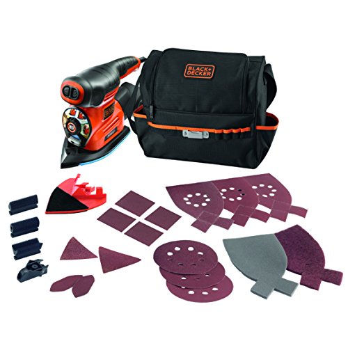 Preisvergleich Produktbild Black+Decker KA280LSA Multischleifer 220W Schwarz - Bandschleifmaschinen (Multischleifer, Handschleifer, Schwarz, Orange, Velcro, 8500 RPM, 13000 RPM)
