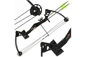 Anglo Arms NEW Black Kita 25lb Compound Bow Set with 2 Arrows and Quiver