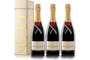 LOT 3 CHAMPAGNES MOËT & CHANDON BRUT MOËT IMPERIAL 75cl AVEC ÉTUIS.