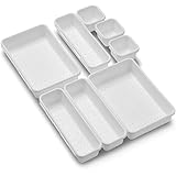 Madesmart Interlocking Bin Pack, White, 8-Piece