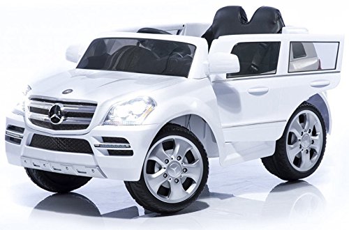 Mercedes-Benz SUV GL450 GL 450 Jeep 12V Kinderauto Kinderfahrzeug Kinder Elektroauto (Weiss)
