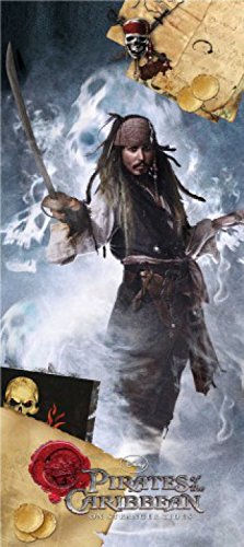 1art1 77495 Fluch Der Karibik - Jack Sparrow, Schatzkarte Fototapete Poster-Tapete 202 x 90 cm