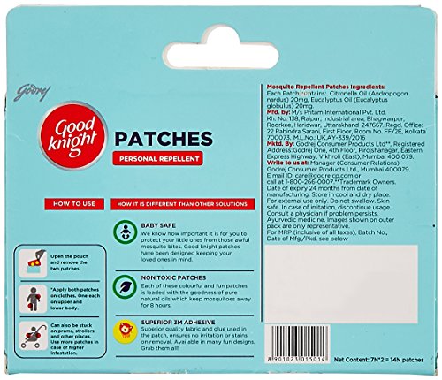 Good Knight Patches Personal Mosquito Repellent - 14 Patches