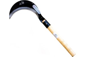 FOXSMZZ General de acero al manganeso cortadora hoz con mango de maderaMetal Hoz herramienta de corte duradera herramientas agrícolas domésticas