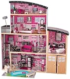 Patio con piscina. KidKraft- Dollhouse 65826 casa Madera Sparkle Mansion para muñecas cm con 30 Accesorios incluidos y 4 Niveles de Juego