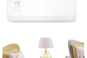 Foway Housse anti-poussière pour climatiseur, housse de protection pour climatiseur, Housse anti-poussière pour climatiseur mural résistant à l'humidité, Housse anti-poussière lavable pour