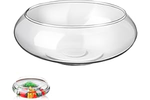 Toddmomy Glass Vase Bowl Hydroponic Planter, Fish Bowl Floral Container Clear Bubble Round Terrarium Hydroponic Planter Floating Candle Holder Candy Dish for Home