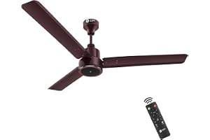 Orient Electric 1200 mm Zeno BLDC | BLDC energy saving ceiling fan with Remote |BEE 5-star rated | Saves up to 50% on electricity bills | 3-year warranty by Orient | Brown, pack of 1