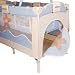 Baby Bed Travel Cot (sand/light blue) Portable Child Furniture with Toys 0-36 months