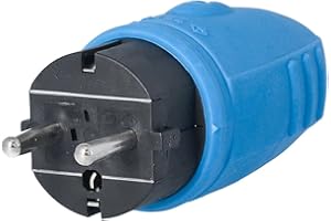 as - Schwabe 62401 Gumowa Wtyczka Bez Kabla, IP44, Niebieska