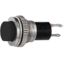 Pulsante 3A 125V Per Elettronica 2 Pulsanti Panel 12V Verde - Normalmente Aperto, 3A 125V, Per Cablaggi Pulsante Campanello Ottone