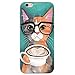 Produktbild SecondDromi Nettes Trinkglas-Katzen-Glas-Muster-Silikon hülle für iPhone 8 (4,7"),Orange