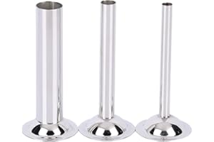 Stuffer per Salsiccia in Acciaio Inox, Ruspela Salsiccia Stuffer Tubi 3pcs Salsiccia Stuffer Tubo Tubo di Riempimento In Acciaio Inox per Taglia 8 Manuale o Elettrico Tritacarne