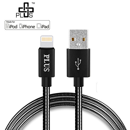 Plus Metal (Spring Braided) Lightning to USB Cable ,Ultra-Fast 3A Rapid Charge, 5Gbps data transfer speed Cable for Apple Supported Devices - Black RS.499 (50.00% Off) - Amazon