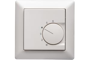 PEFRA-REGELTECHNIK Halmburger Raumthermostat RTR-5510rg inkl. Jung AS 500 1-fach Rahmen AS581WW in alpinweiß mit Abdeckung 55x55mm