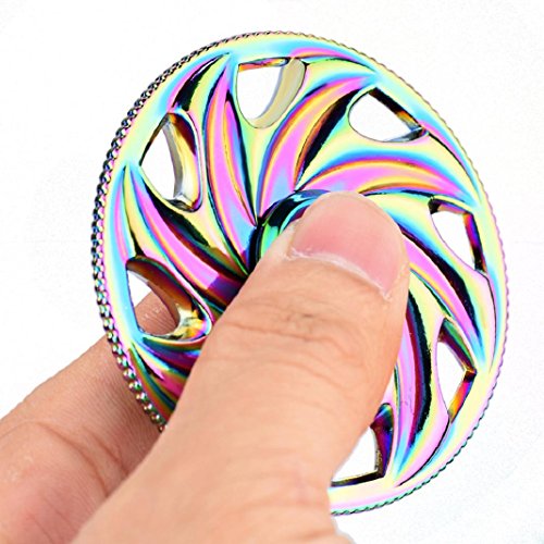 Hand Spinner Fidget Spielzeug Hand Spinner Finger Metall Pure Stahl Spielzeug EDC Focus Fidget Spinner Metall Stress Reducer Kinder Spielzeug Geschenk (A) - 3