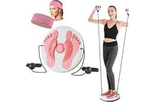 HIQE-FL Taillentwister,Twist Waist Disc Board mit Kordelzug,Waist Twist Disc,Multifunktions Magnet Balance Board Pedal,Aerobic Fitnesszubehör