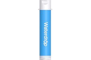 Waterdrop Paille de Filtre à Eau pour La Randonnée, Système de Filtration de Camping Portable, Purificateur d'Eau Potable pour Sac à dos de Voyage d'Urgence 1 Paquets