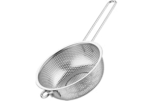 UPKOCH Passoire à légumes Kitchen Sieve Strainer Fry Fry Frire Passoire avec poignée Passoire en métal avec poignée en maille fine en acier inoxydable Mesh Évier à légumes