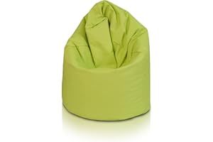 Ecopuf | Pouf Poltrona Sacco Verde Oliva Taglia XL | Puffo Per Sedersi da Interno e Esterno | Poltrona Pouf Tessuto Antistrappo Impermeabile | Pouf Sacco Imbottitura in Palline di Polistirolo