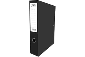 JOTIE Box File with Lock Spring Ring Pull & Catch Glossy Finish 75mm Spine Ideal Document Organiser for Office School Paperwork Storage Foolscap Box Files