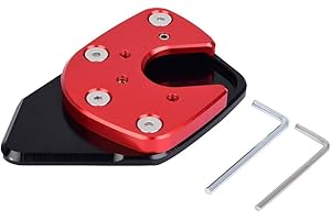 Headerbs Side Stand Support Side Stand Pad Motorcycle Non-Slip Side Stand Extension Pad Magnifying for NC750X/X-ADV 2017 2018 2019 Side Stand Plate (Red)