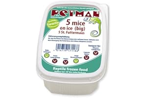 petman Mice on Ice, 5 x 5 STK.-Dose, Tiefkühl-Reptilienfutter ohne chemische Zusätze und Konservierungsstoffe