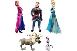 MODALI 5 Stück Mini Figuren Set,Frozen Cake Topper, Frozen Toppers Party Kuchen Dekoration Supplies, Kindergeburtstag Deko, Tortendeko Junge,Geburtstags Party liefert