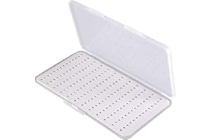 LIOOBO Waterproof Slim Fly Box Large Fishing Lure Storage Box Flies Case Clear Deep Slot Slit Foam Storage Box