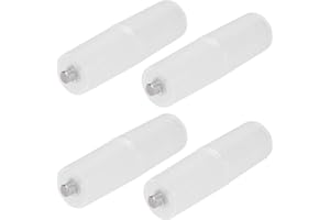 HOMEFUNTIME Battery Adapter Converter for AAA to AA Battery Transparent Cases Holder Shell with Metal Contacts on Bottom(Clear Color,Pack of 4)
