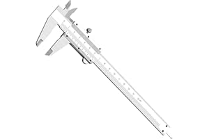 Hwtcjx Vernier Calipers, Callipers Measuring 150mm, Vernier Gauge, Calipers Gauge, Made of Stainless Steel, Sturdy and Durable, Clear Scale, Comfortable Hand Feeling, for Mathematics, Design (Silver)