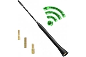 WZHIY 1 Pack Universal Car Antenna Replacement Includes Screws M4/M5/M6 – Easy Install,AM/FM/DAB Roof Car Radio Aerial, 23cm/9 Inch Durable Signal Booster Mast for most Vehicles