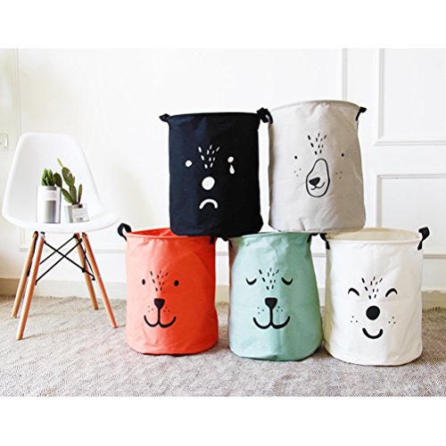 Inwagui Wäschekorb faltbar Wäschebehälter Wäschetonne Wäschebox faltbar Wäschesack Wäschesammler 35*40cm-Weiß - 7