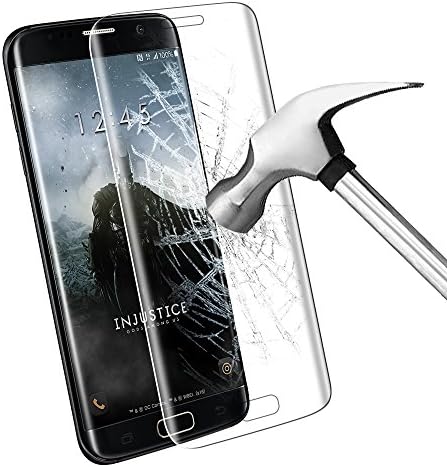 Galaxy S7 Edge Screen Protector, Samione 3D Full Coverage Galaxy S7 Edge Screen Protector 9H hardness glass Screen Protector Film for Samsung Galaxy S7 Edge -Transparent (1 Pack)