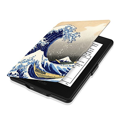 Fintie Kindle Paperwhite Hülle – Die dünnste und leichteste Smartshell Case Schutzhülle Tasche mit auto Sleep / Wake für den neuen Kindle Paperwhite 2016 (mit 300 ppi-Display, 6 Zoll, und integrierter Beleuchtung) und alle Modelle von 2012, 2013, 2014, 2015 – Die Wellen - 8