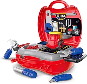 Mr.Variya Portable Tool Set Toy with Briefcase | Construction Tools Kit Toys for Kids Boys,Girls - Set of 19 Pieces